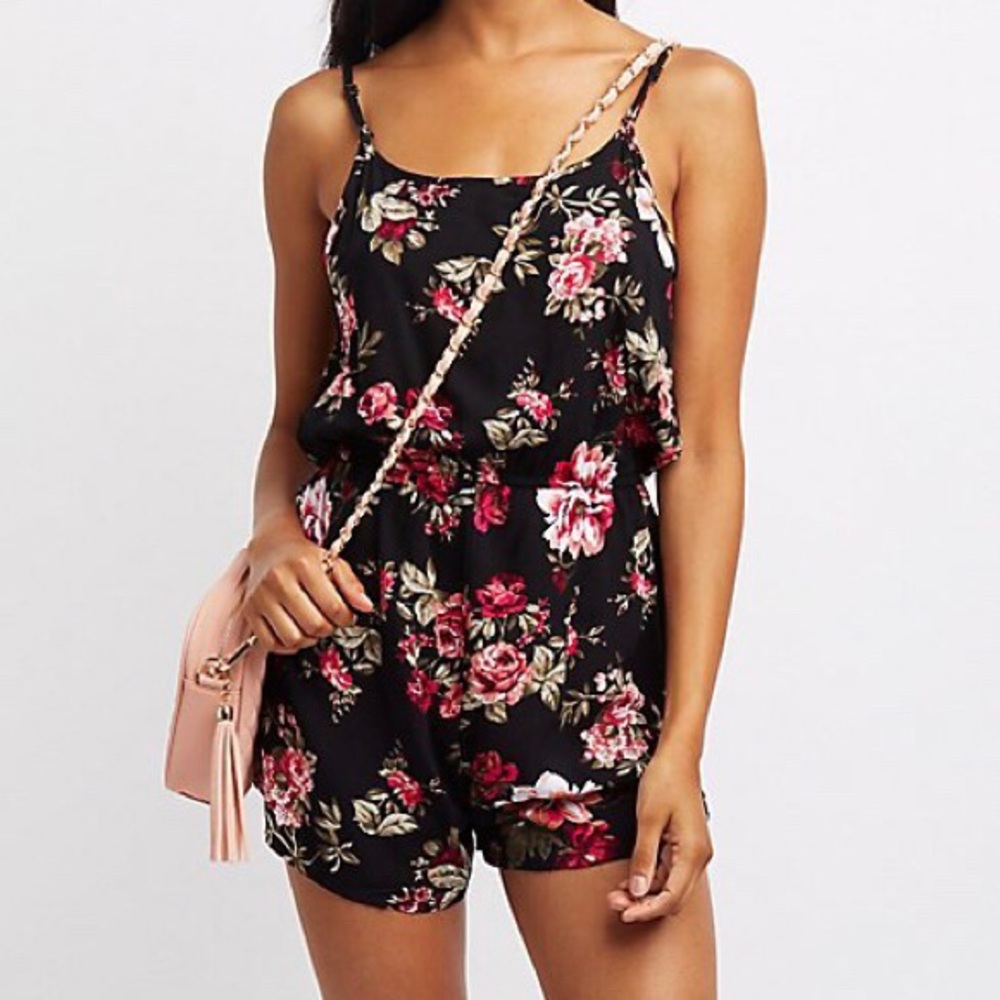 Floral Print Romper